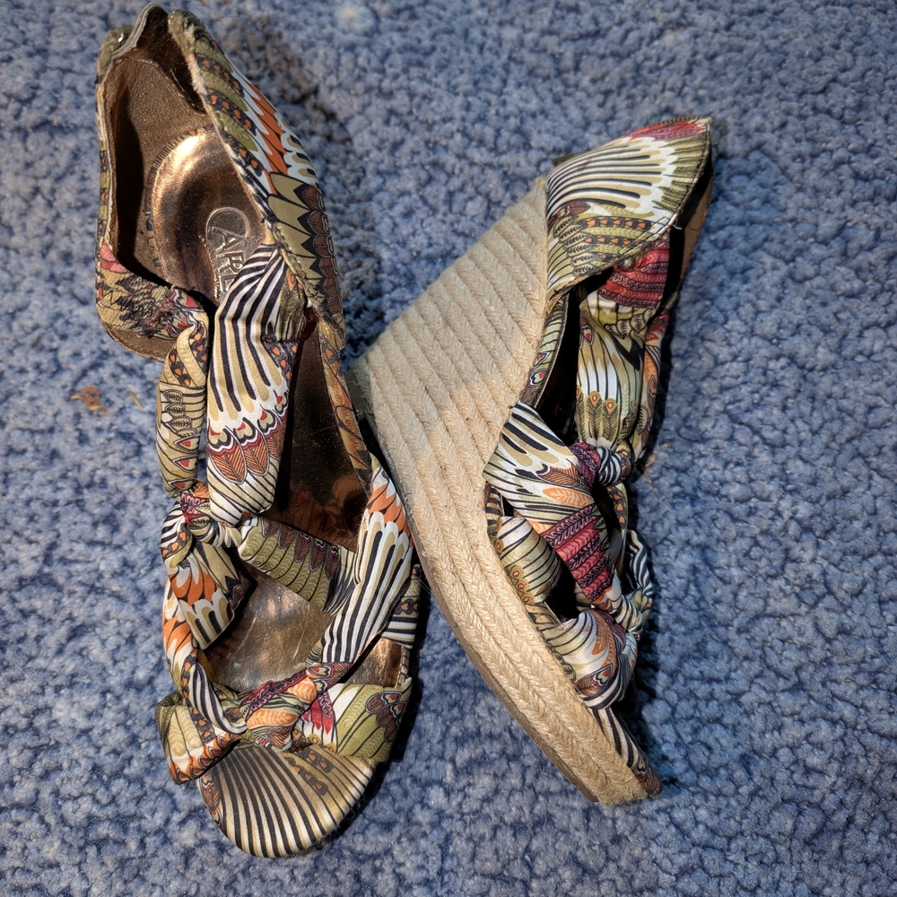 Carlos by Carlos Santana Multicolor Wedge Sandals
